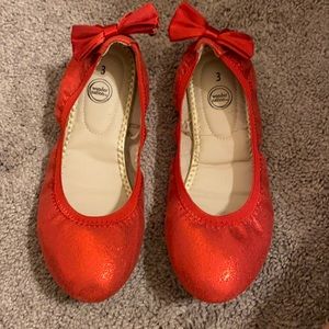Red glittery shoes size 3